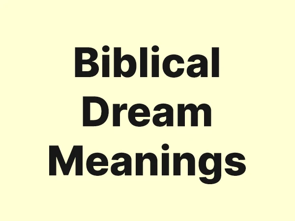 biblical dream meanings