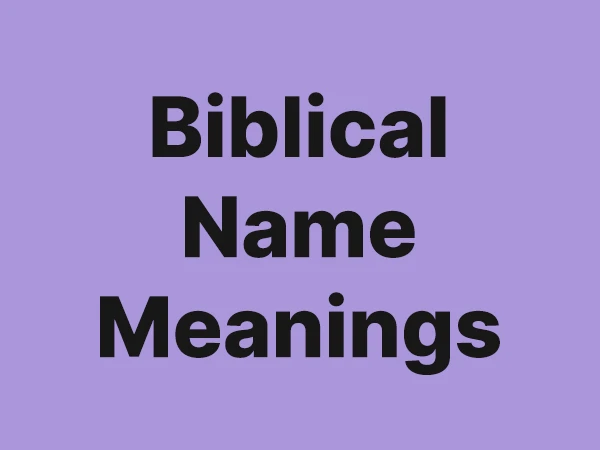 biblical name meanings